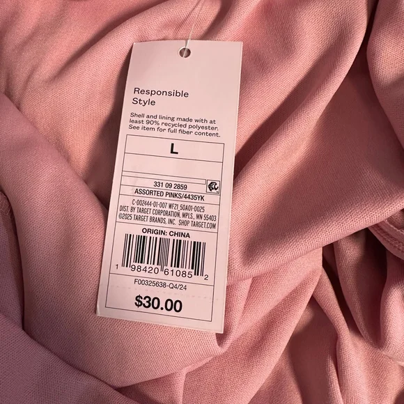 Wild Fable Women’s Y2K Style Tie-Dye Slip Dress Pink Cream NWT NEW Large Lace - Picture 11 of 12